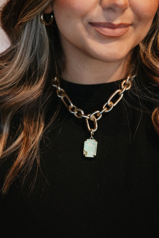 Rectangular Charm in Lime - Macoma Boutique315 Jewelry