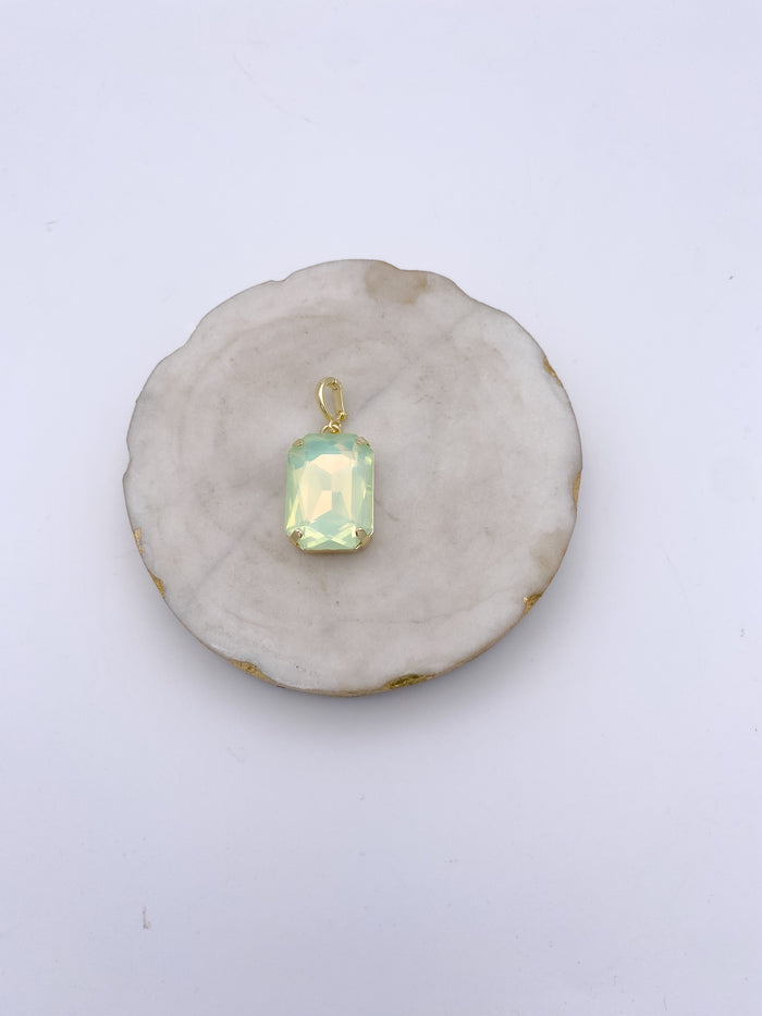 Rectangular Charm in Lime