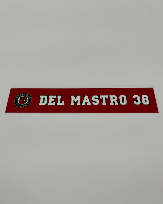 Rockford IceHogs Ethan Del Mastro Locker Nameplate