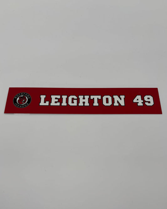 Rockford IceHogs Michael Leighton Locker Nameplate