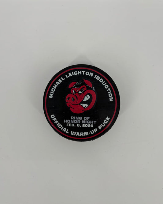 Rockford IceHogs Michael Leighton Ring of Honor Night Official Warm Up Puck
