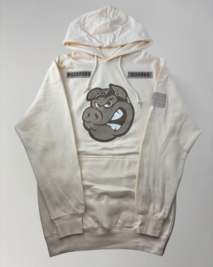 Rockford IceHogs Neutral Bone Hoodie