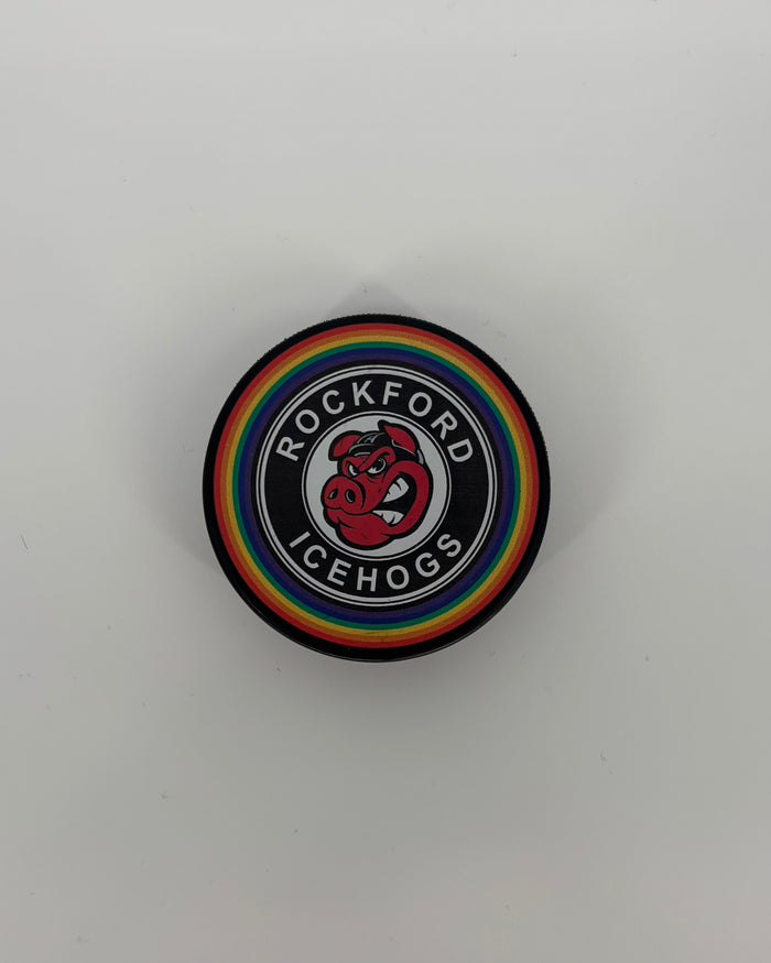 Rockford IceHogs Rainbow Puck