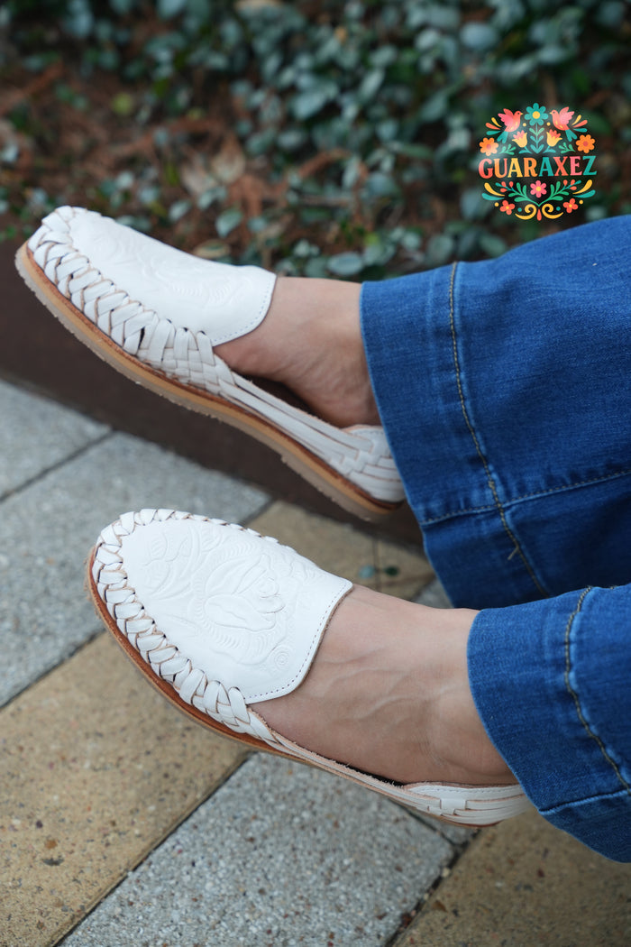 Rosalinda Leather Flat White
