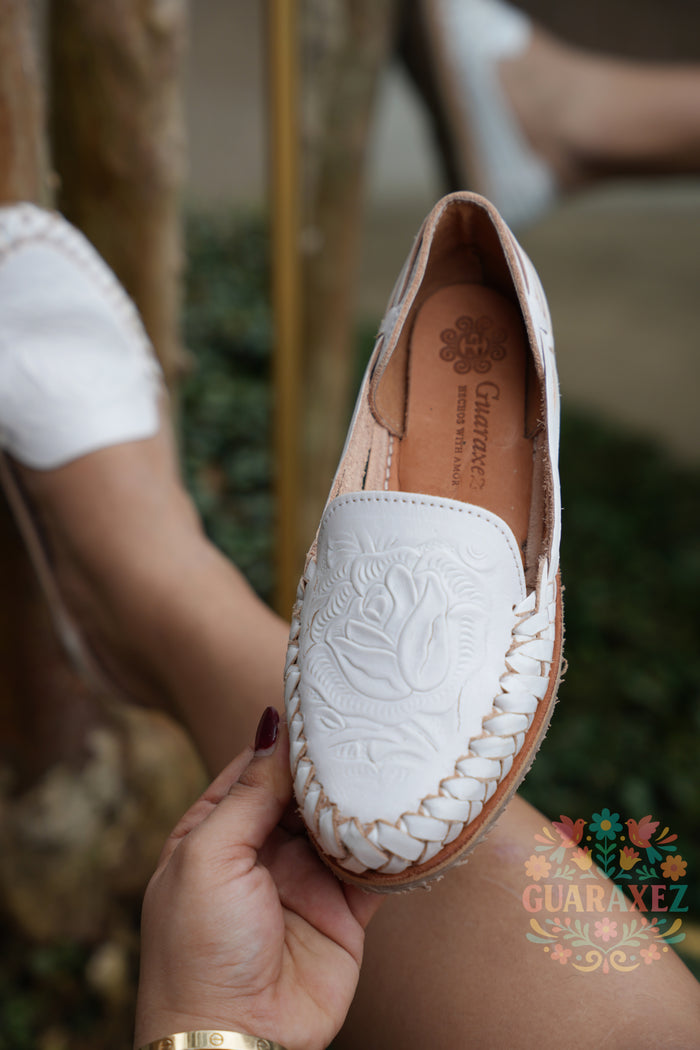 Rosalinda Leather Flat White