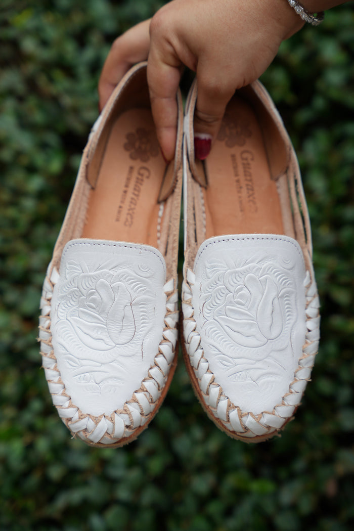 Rosalinda Leather Flat White