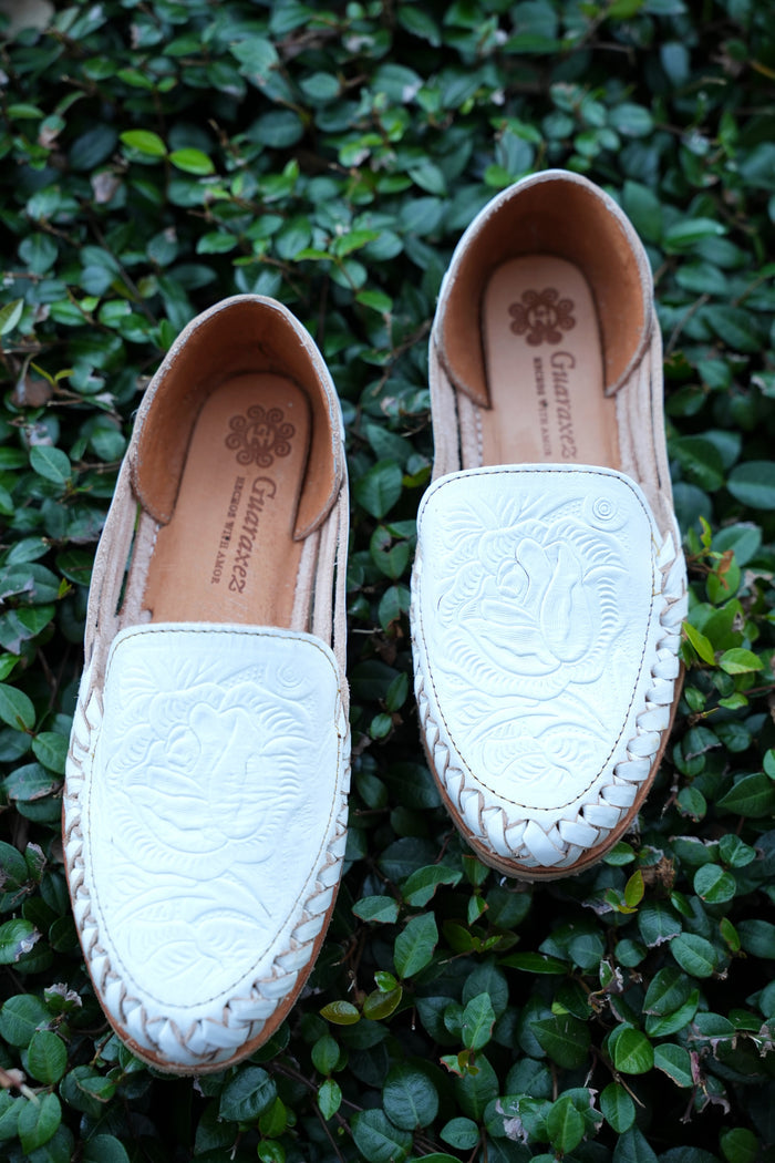 Rosalinda Leather Flat White