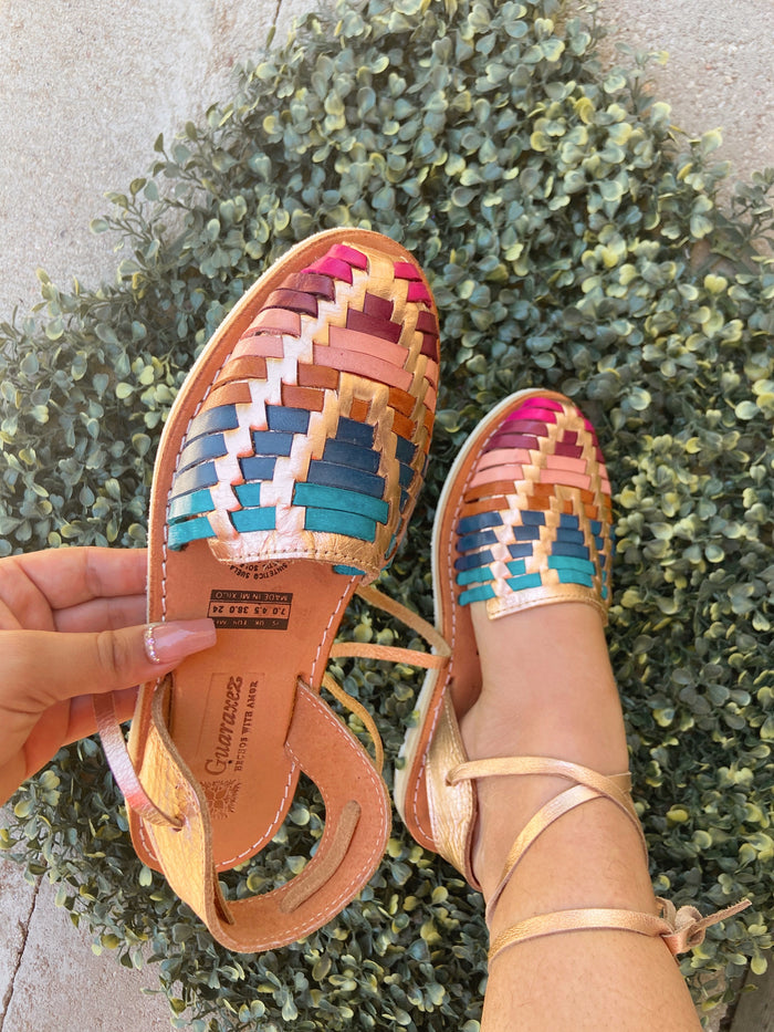 Samara Mexican Lace up Leather Sandals