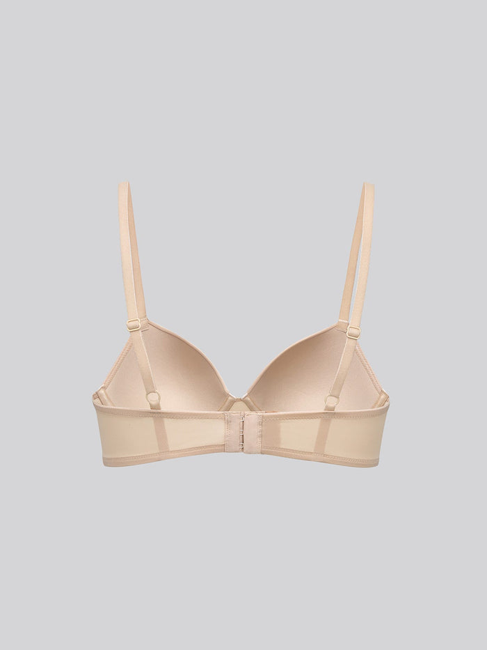 CHLORIS, Seamless Light Pad Demi Bra - 8S6-Camel