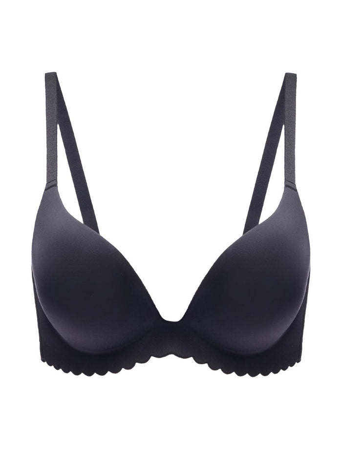 ANNABELL, Seamless Wireless Push-up Bra - 8f6-black