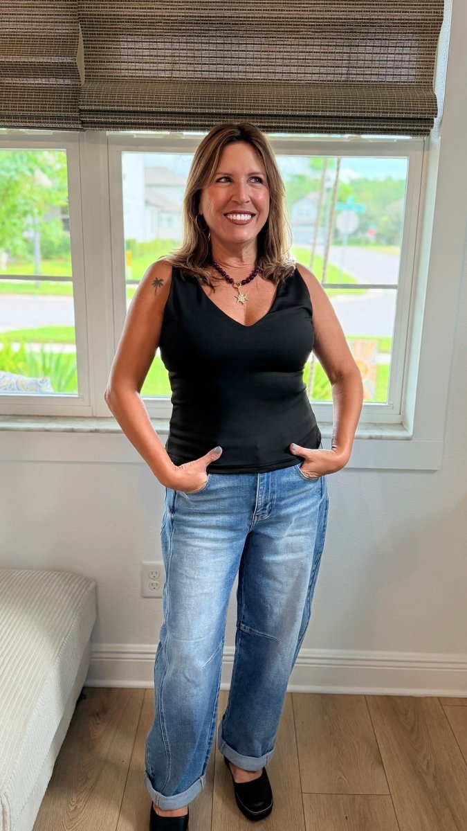 Second Skin Tank In Black - Macoma Boutique110 Tanks