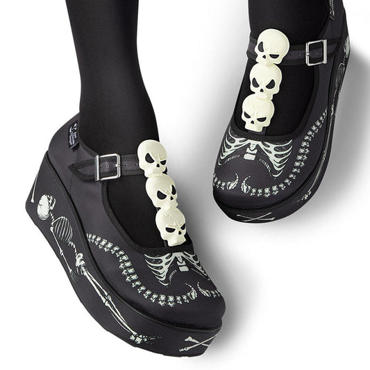 Skeletons Under Your Bed Women's Mary Jane Platform -  - Platforms