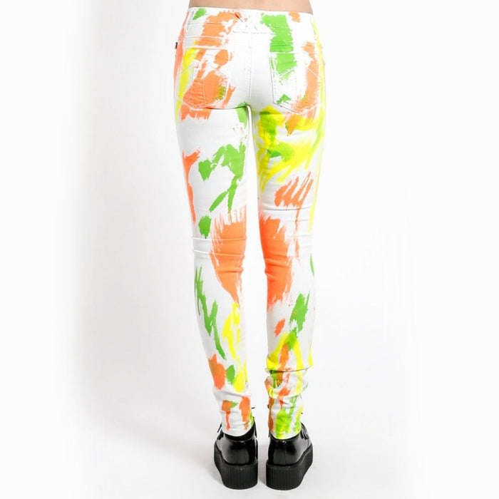 Skinny Fit Paint Splatter Jeans Zip Fly & Button Closure 28 - Tripp NYC - Jeans