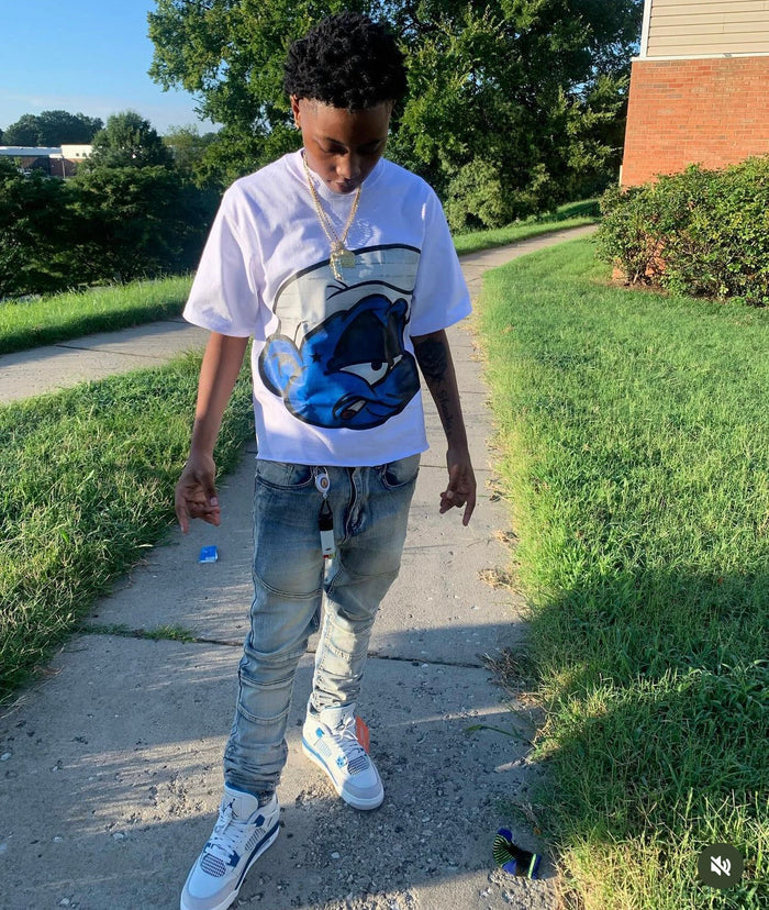 Smurf Oversized Crop Top - Super Max Heavyweight Streetwear Essential