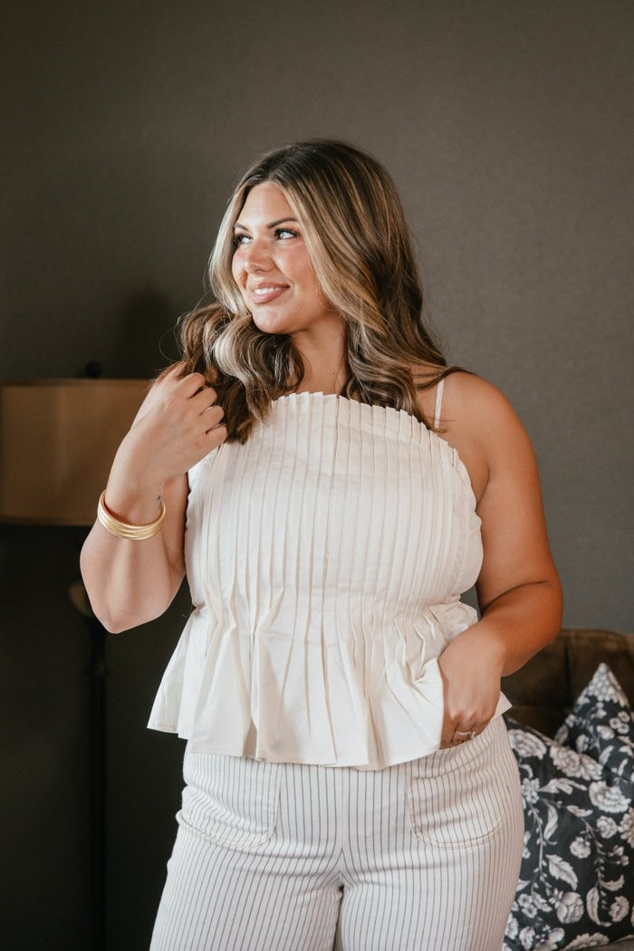Sophisticated Spark Tank In Ecru - Macoma Boutique110 Tanks