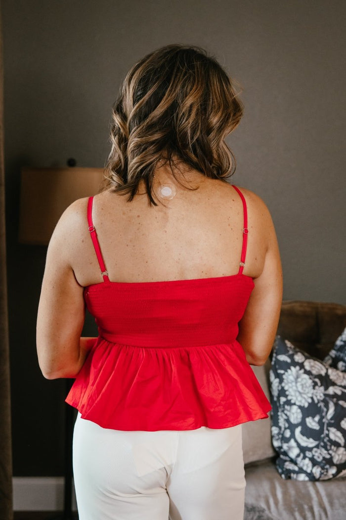Sophisticated Spark Tank In Red - Macoma Boutique110 Tanks