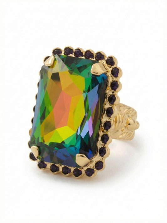 Sorrelli Volcano Luxurious Emerald-Cut Cocktail Ring - Macoma Boutique310 Accessories/Jewelry