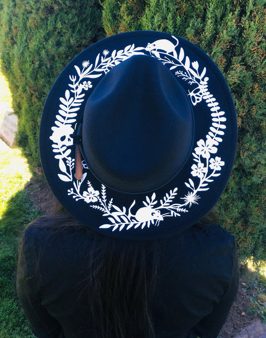 Vegan Felt Hat - Springtime Spooky -  -