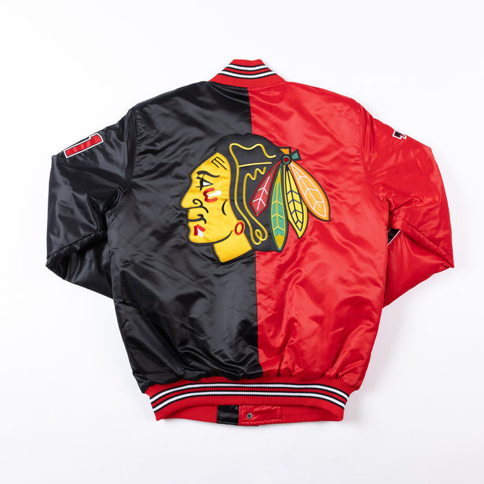 Starter Chicago Blackhawks Coin Toss 6X Stanley Cup Champs Varsity Jacket