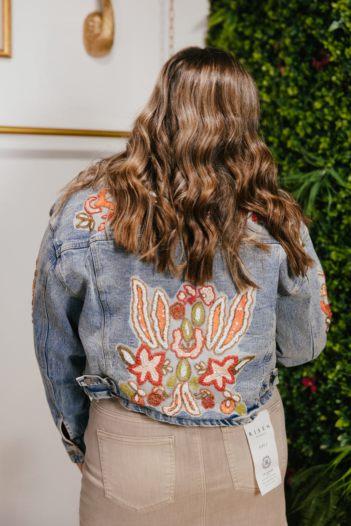 Stitched In Bloom Denim Jacket