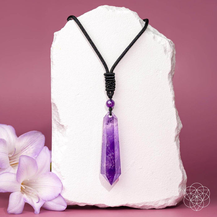 The Amethyst Talisman of Daily Stress Relief -  - Necklace