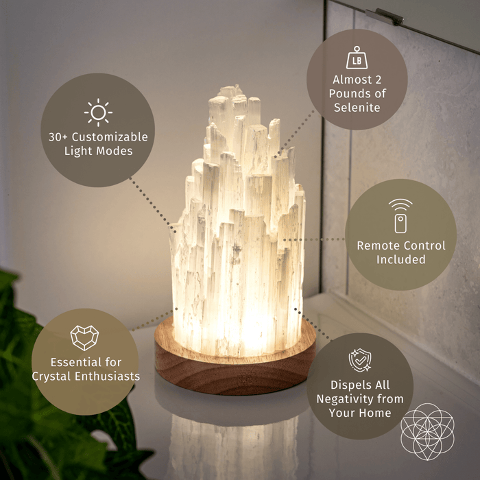 The Cleanse-All Selenite Lamp - 2 Pounds of Healing Power -  - Lamp