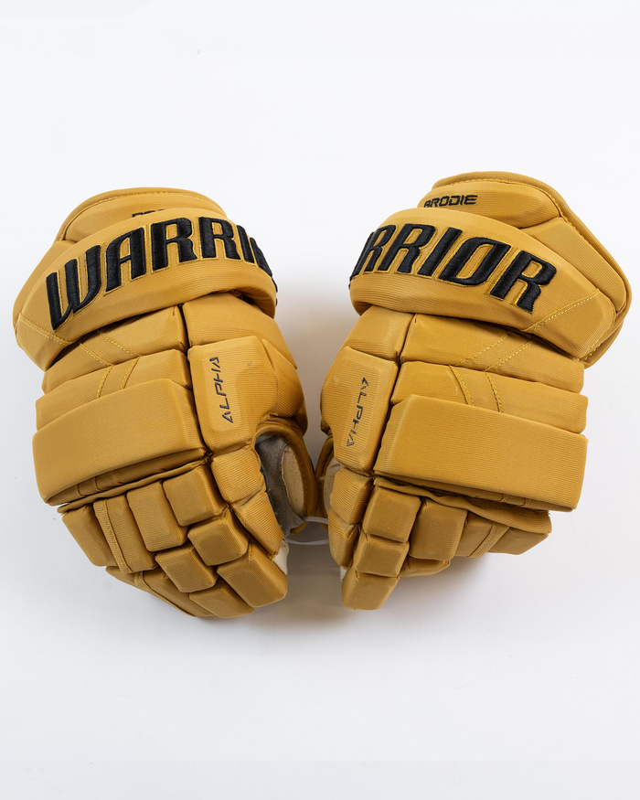 TJ Brodie Game-Used Winter Classic Gloves 19989