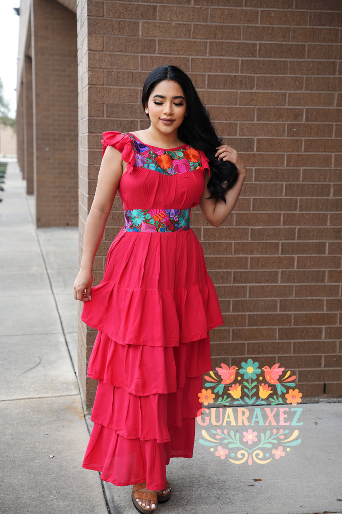 Tres Olanes Embroidery Dress