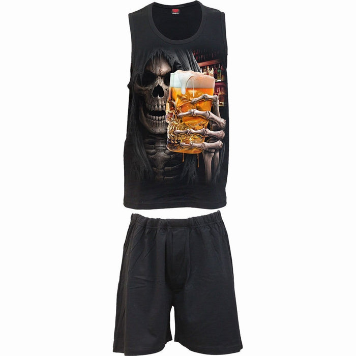 TRIPLE 6 - 4pc Mens Gothic Pyjama Set -  - Pyjama Sets
