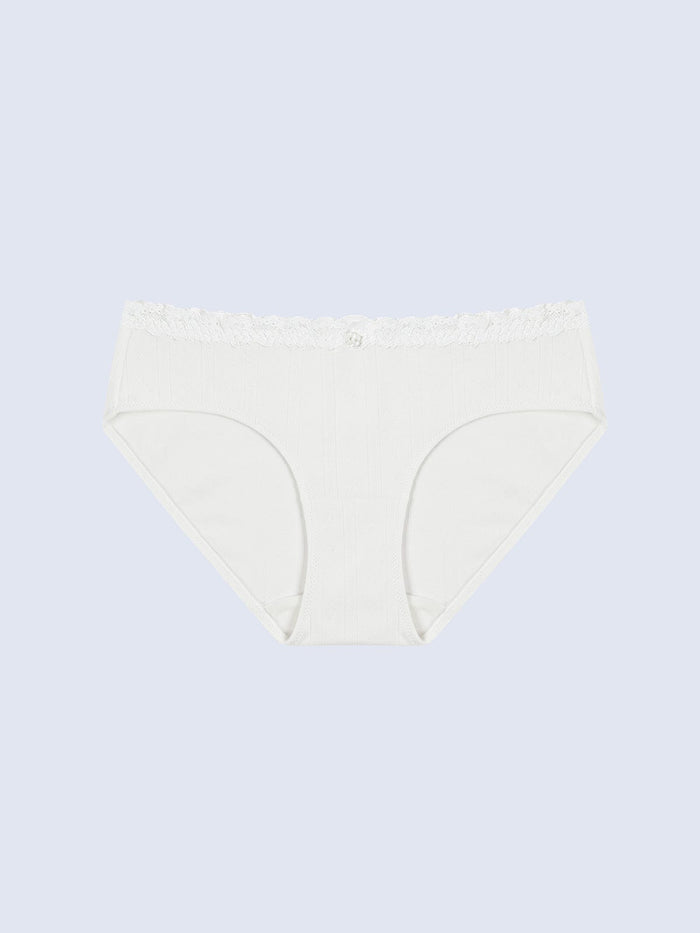 SELINA SOLID, Undyed Cotton Hipster Panty - 8f6-offwhite
