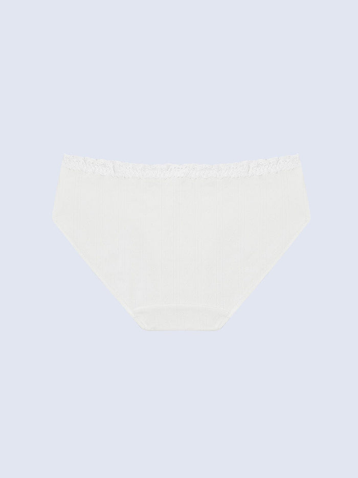 SELINA SOLID, Undyed Cotton Hipster Panty - 8f6-offwhite