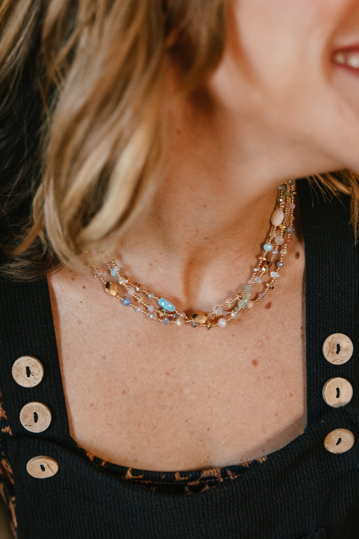 Uptown Glow Necklace In Pastels