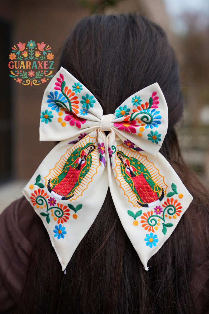 Virgen Mexican Bow Clips Small