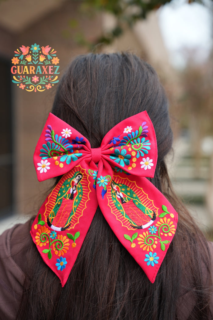 Virgen Mexican Bow Clips Small