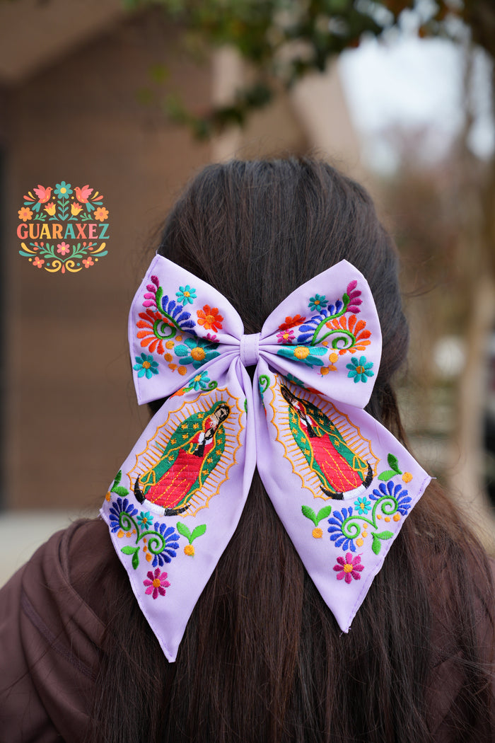 Virgen Mexican Bow Clips Small