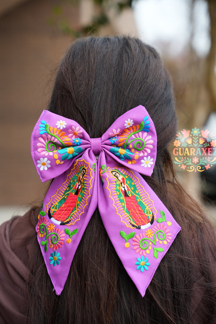 Virgen Mexican Bow Clips Small