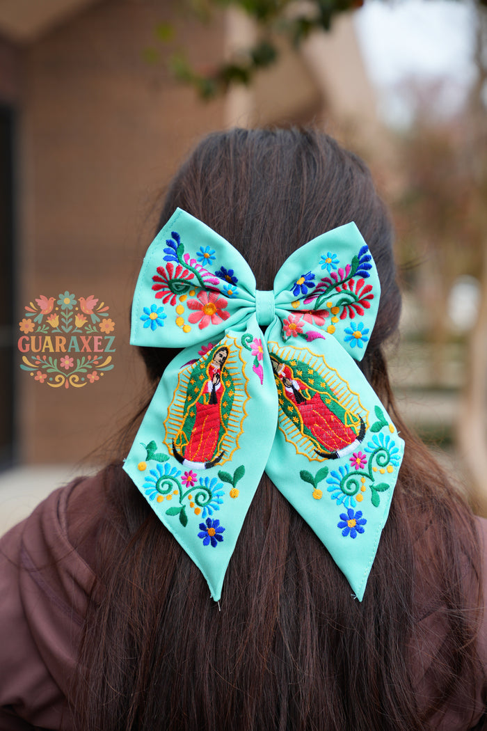 Virgen Mexican Bow Clips Small
