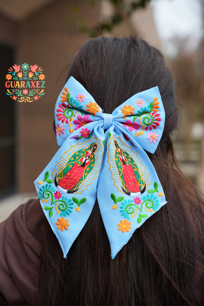 Virgen Mexican Bow Clips Small
