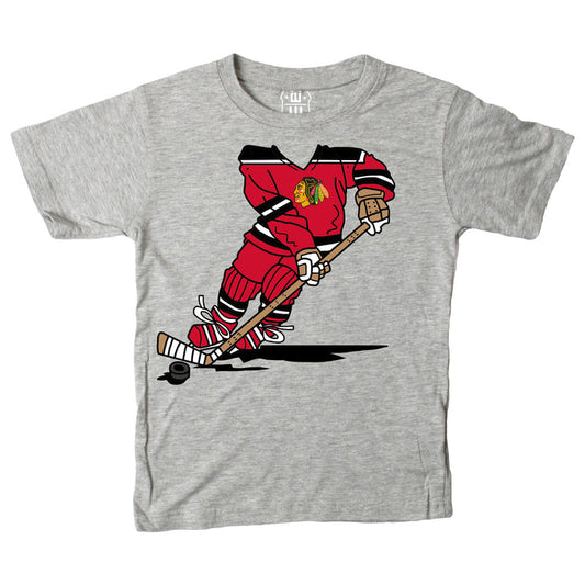 Wes & Willy Chicago Blackhawks Hockey Player T-Shirt