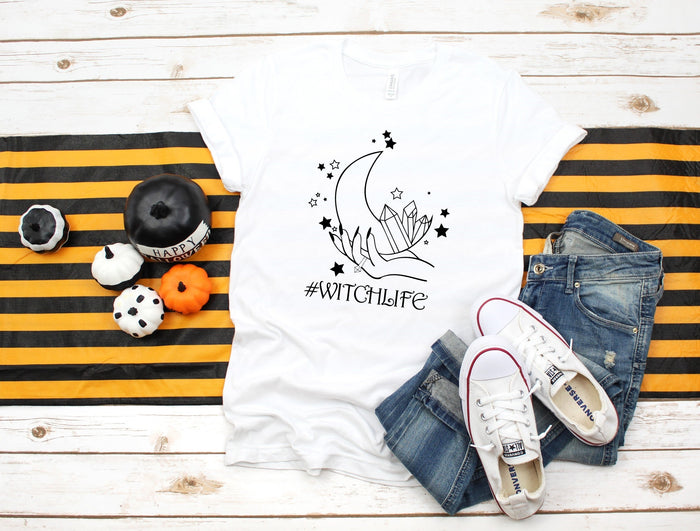 #WitchLife Crystals And Moon Tee - Unisex Shirt -  - Shirts