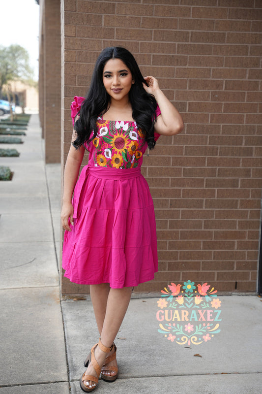 Yeni Embroidery Sunflower Dress