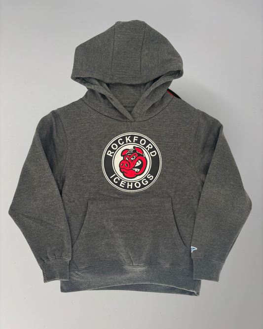 Youth Rockford IceHogs Charcoal Grey Hoodie