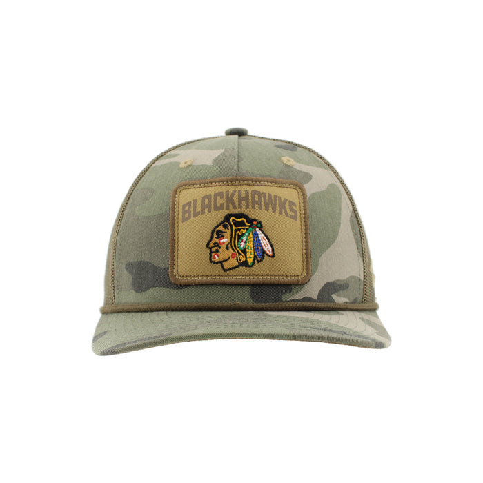 Zephyr Chicago Blackhawks Camo Rope Prairie Snapback